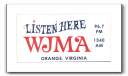 WJMA bumper sticker 1974